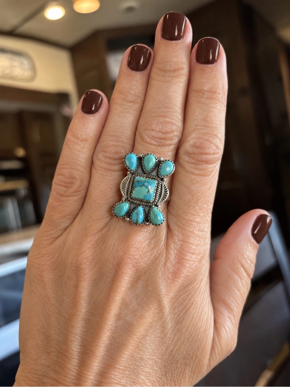 Mojave Turquoise Sterling Silver Southwestern Style Inspired Ring